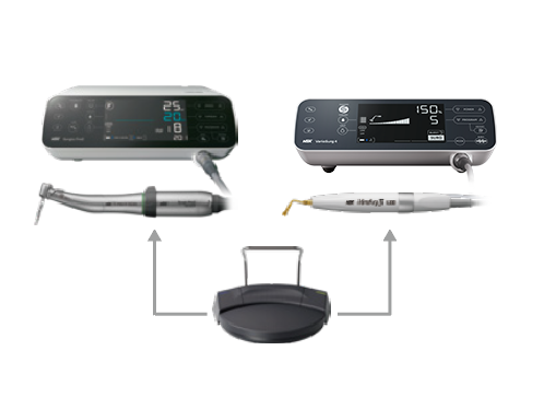 Dos dispositivos pueden controlarse con un único pedal